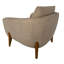 Fauteuil d'appoint beige, simple avec coussin de dossier, structure en pin, revêtement, siège mi-moelleux, convient au bois décontracté, faible encombrement, assemblage simple, espaces, siège