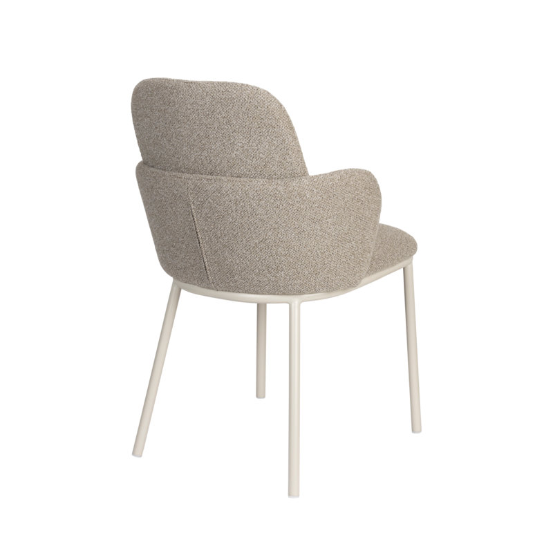 Jerrico Upholstered Arm Chair, Brown Beige