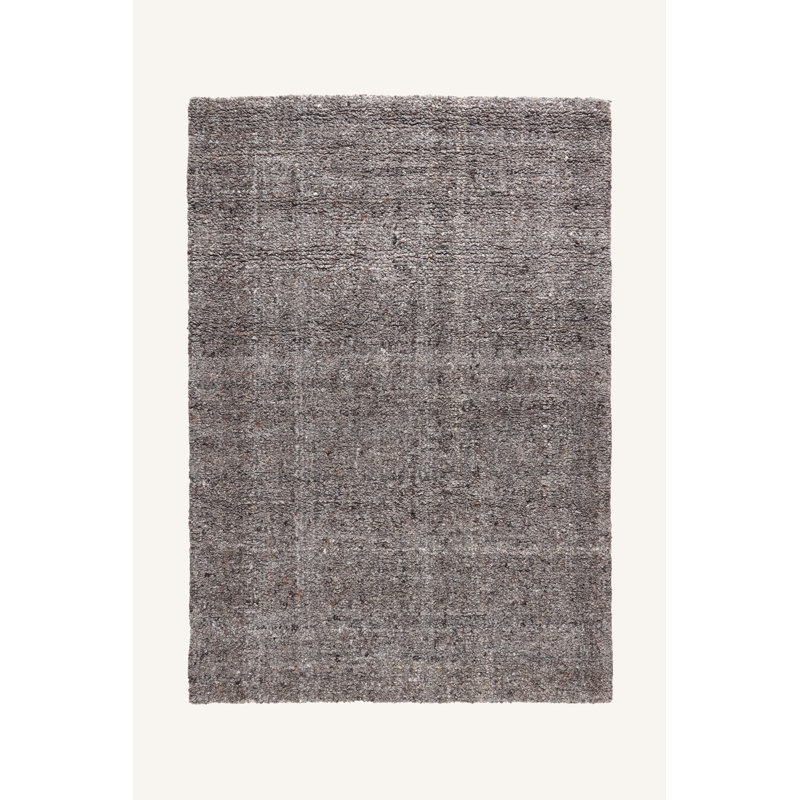 Abir Hand Woven Wool Grey Rug, Rectangle 200cm x 290cm