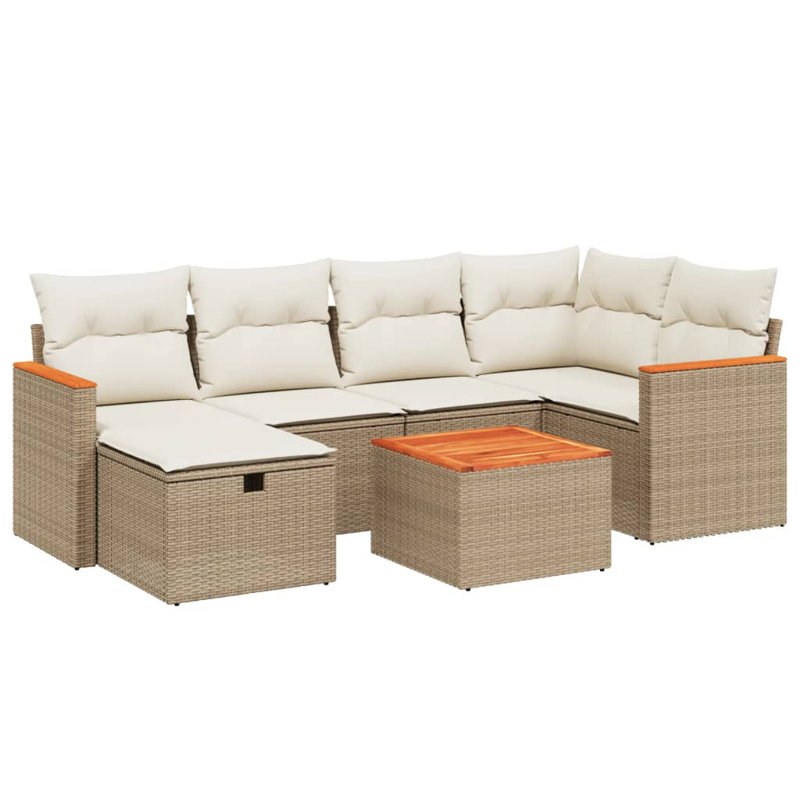 Vidaxl Garden Sofa Set Beige, Cream White