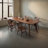 Brown Rectangular Solid Wood Dining Table-1006218108