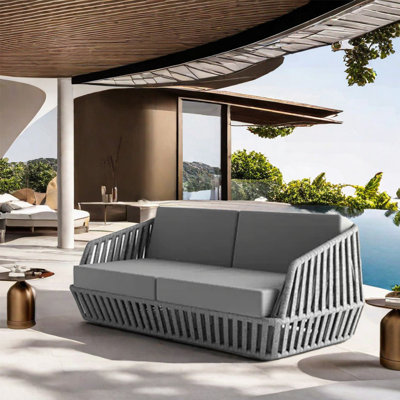 Leica 59.06'' Wide Rectangle Loveseat with Cushions