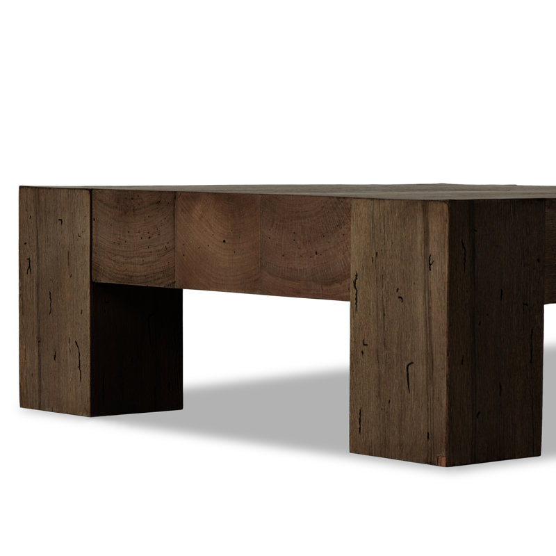 Abaso Coffee Table, Ebony Rustic Wormwood Oak