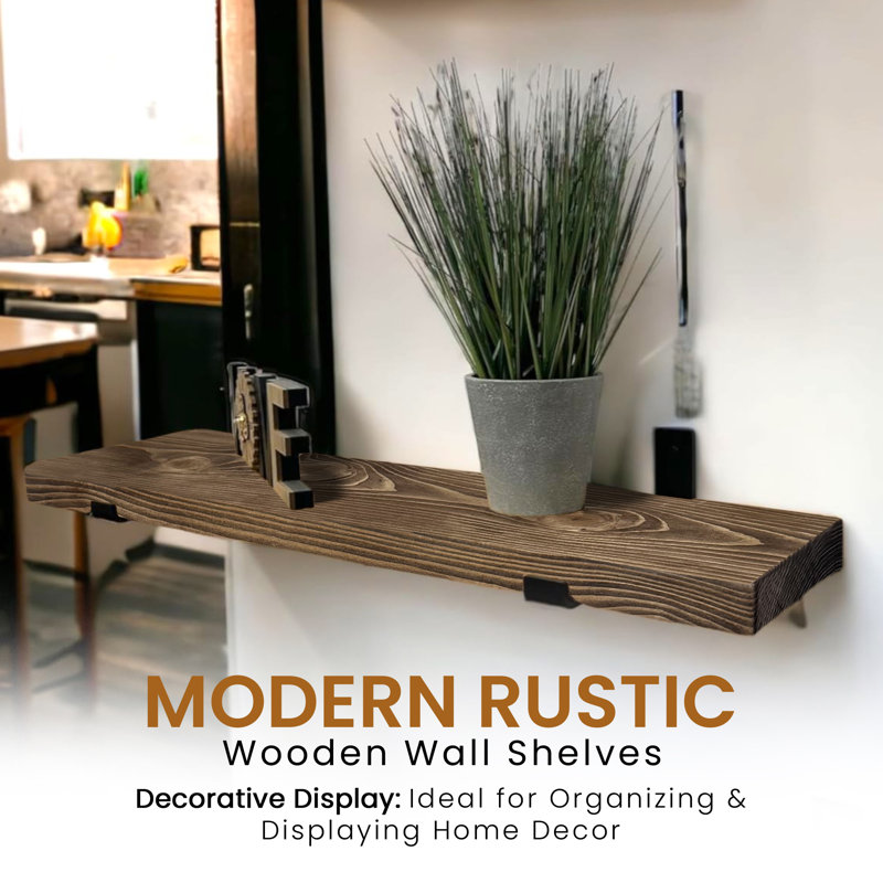 Vaasa 2 Piece Wood, 4.5cm H x 120cm W x 22cm D, Walnut
