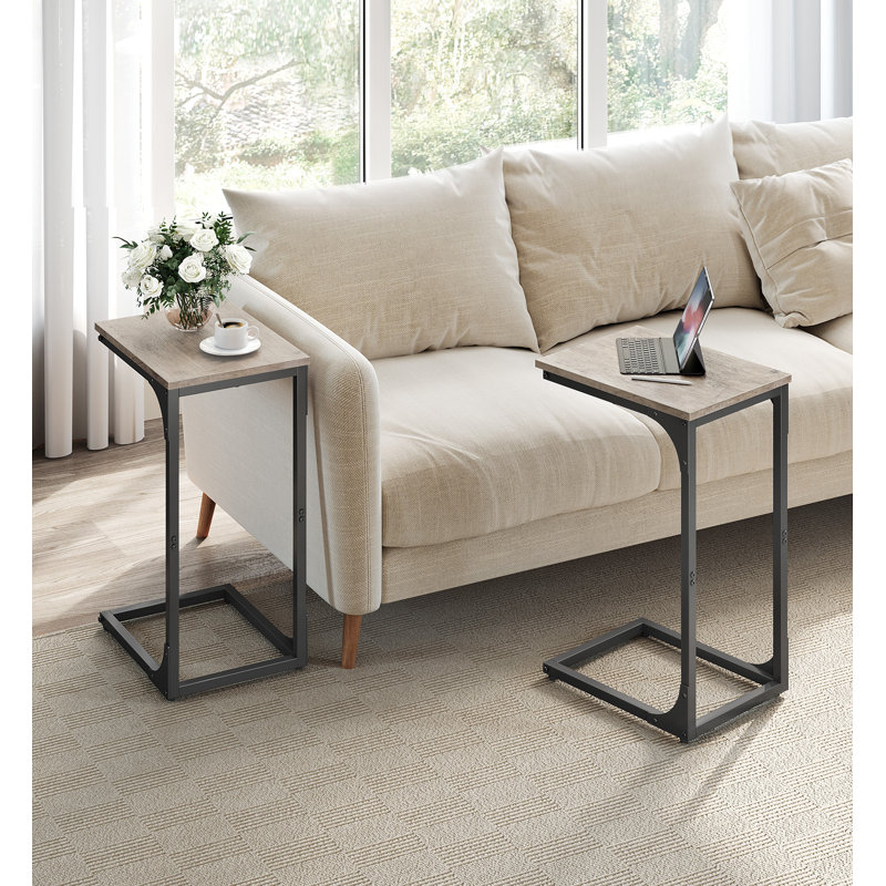 Alexann Sled End Table, Black, Black