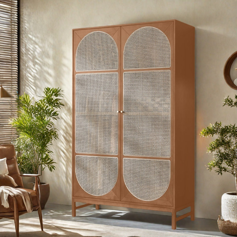 Garde-robe simple en rotin, Cerisier