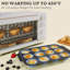 Moules à muffins en silicone pour la cuisson avec cadre en métal, moules à œufs, moules à petits gâteaux 12 tailles régulières, moules à muffins antiadhésifs faciles à faire sauter pour four-129846416-129846419