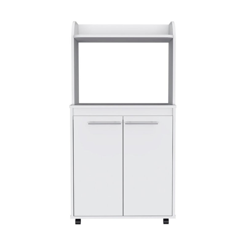 Versatile Kitchen Cart with Multiple Storage Options and Mobility
