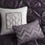 Édredon très grand 7 pièces - couleur prune avec remplissage magnifique et coussins décoratifs lavables à la machine et jupe de lit-122456000