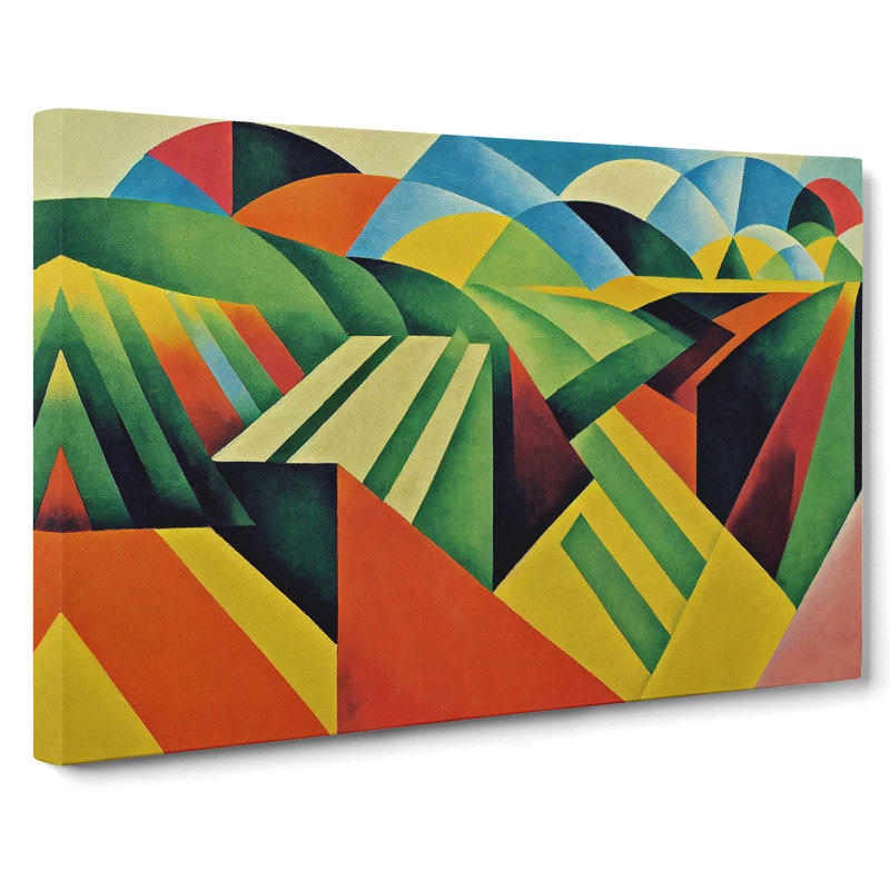 Bold Abstract Meadow Landscape - Wrapped Canvas, 35cm H x 50cm W x 3cm D