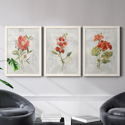 " Linen Geranium " 3 - Pieces