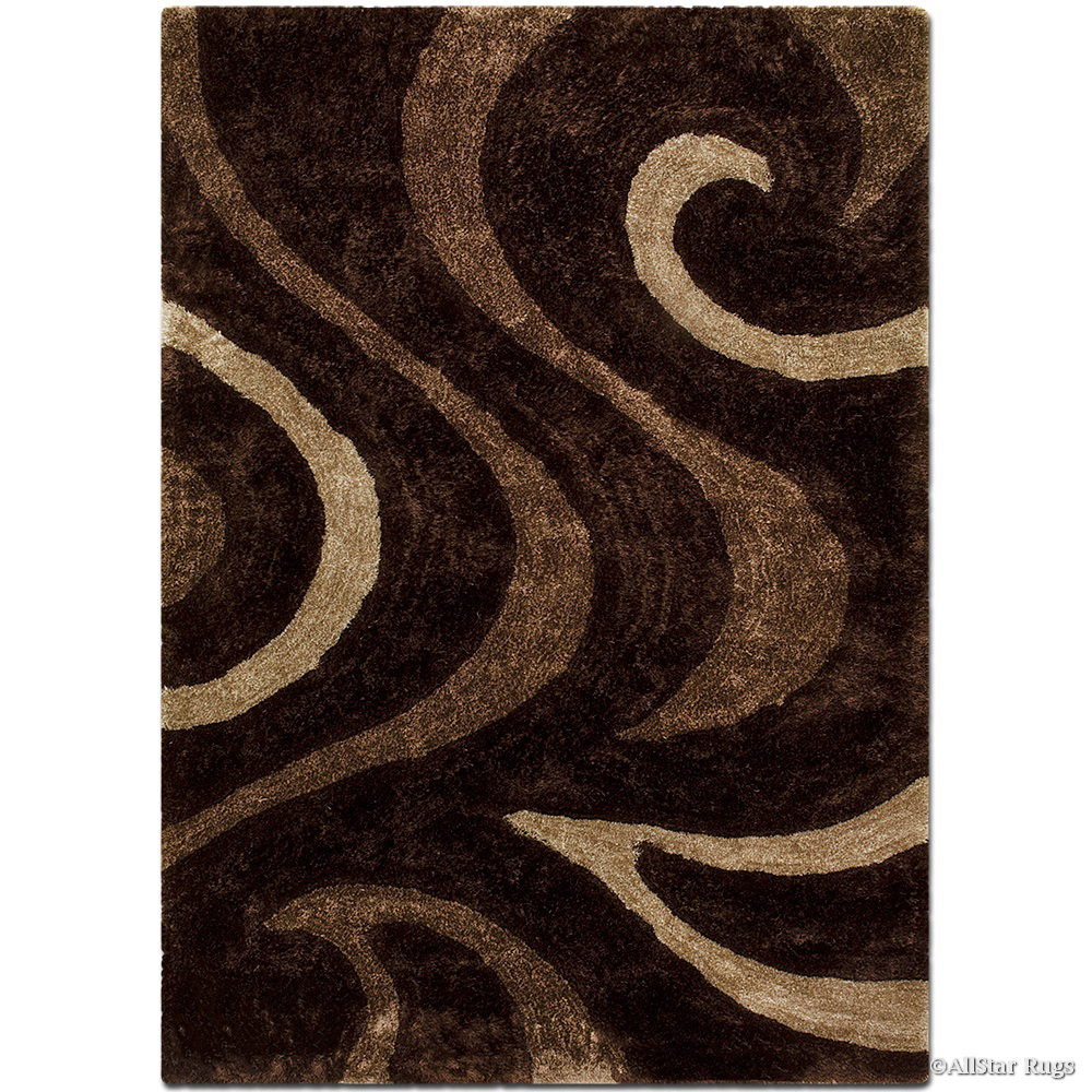 Hand-Tufted Brown Area Rug AllStar Rugs Rug 