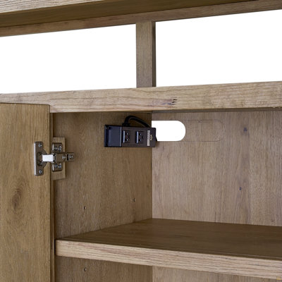 English Knotty Oak 72" Bowtie Console
