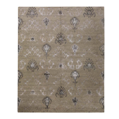 Viscose Damask Indoor Rug