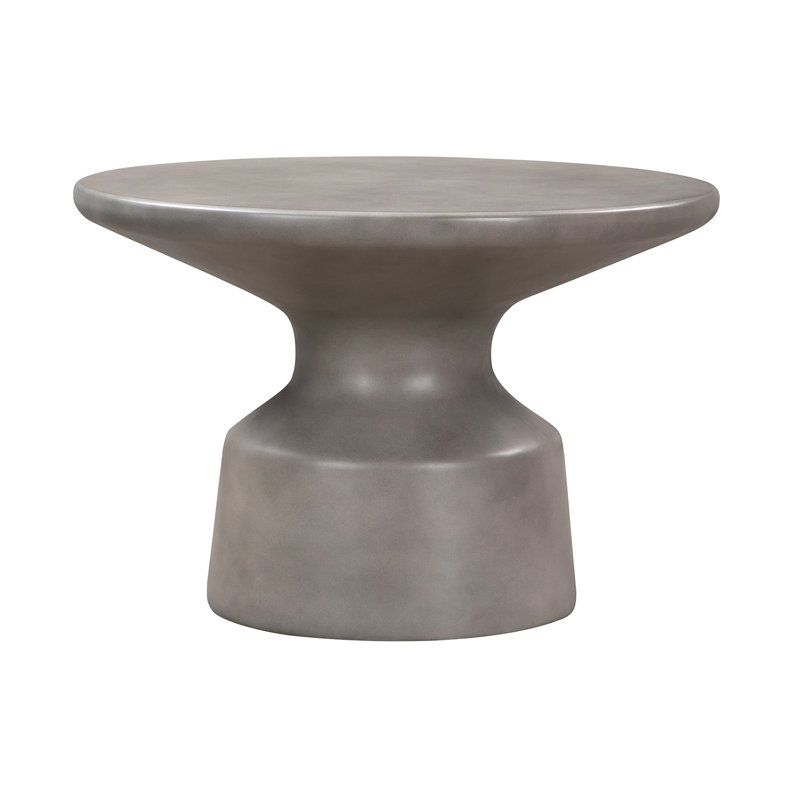 Table basse ronde 24 "en béton gris