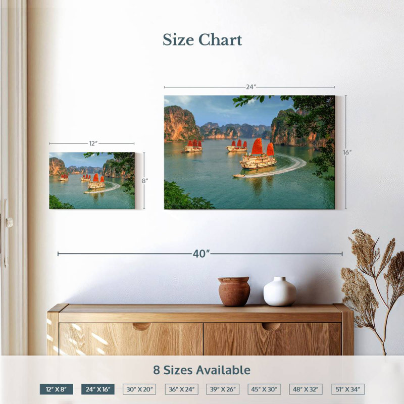 Bateaux de croisière Mehar Halong Bay, H 16 po x l 24 po
