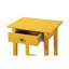 Table de chevet jaune pour les pièces modernes