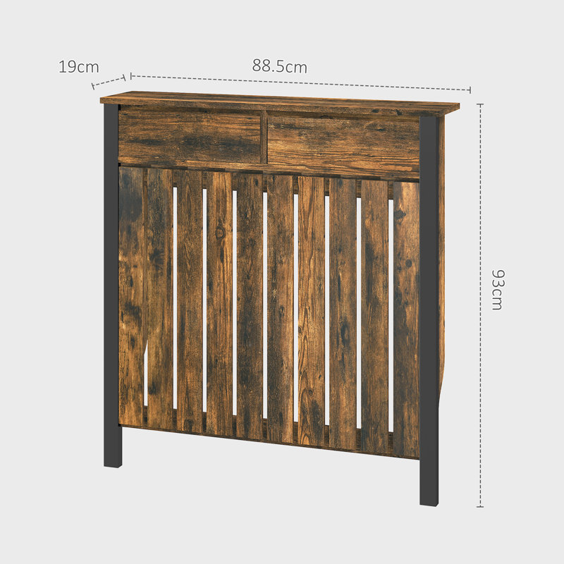 Bartmann Radiator Cover, 93cm H x 88.5cm W x 19cm D