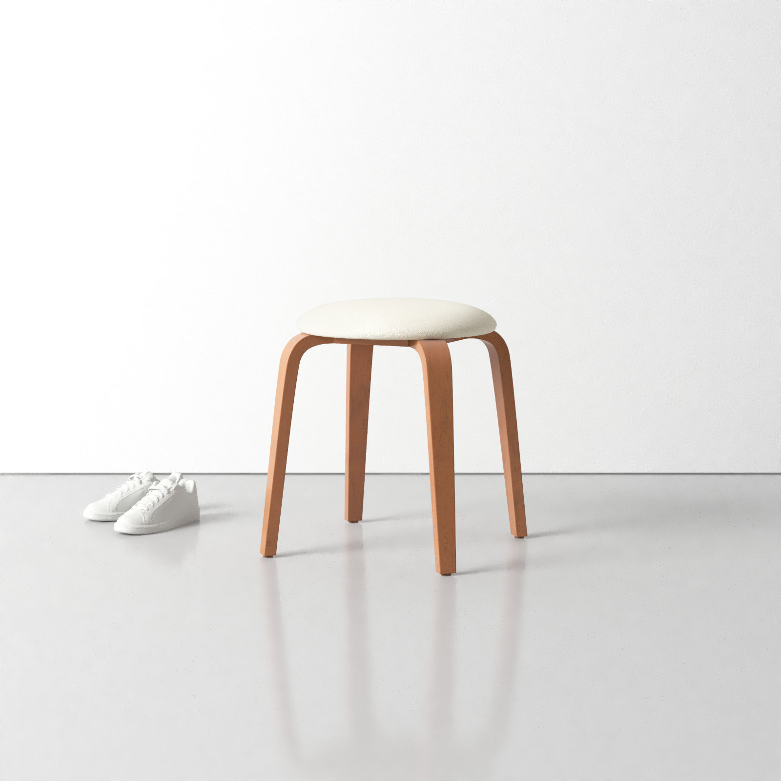 Navid Accent Stool, Walnut