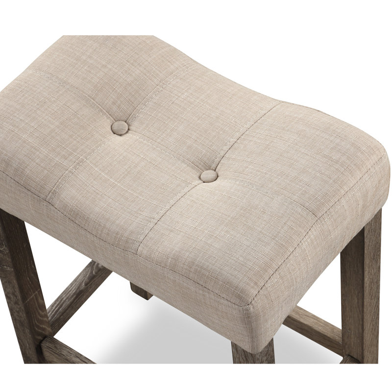 3 tables de salle à manger taupe avec comptoir - tabourets à boutons et structure stable revêtus de bois et table