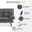 George Oliver & Unia ！！ Futon Sofa Bed with Adjustable Armrests & Backrests - 2.5" Plush Memory Foam, 15-Min Assembly, Compact Space Hero-730439346
