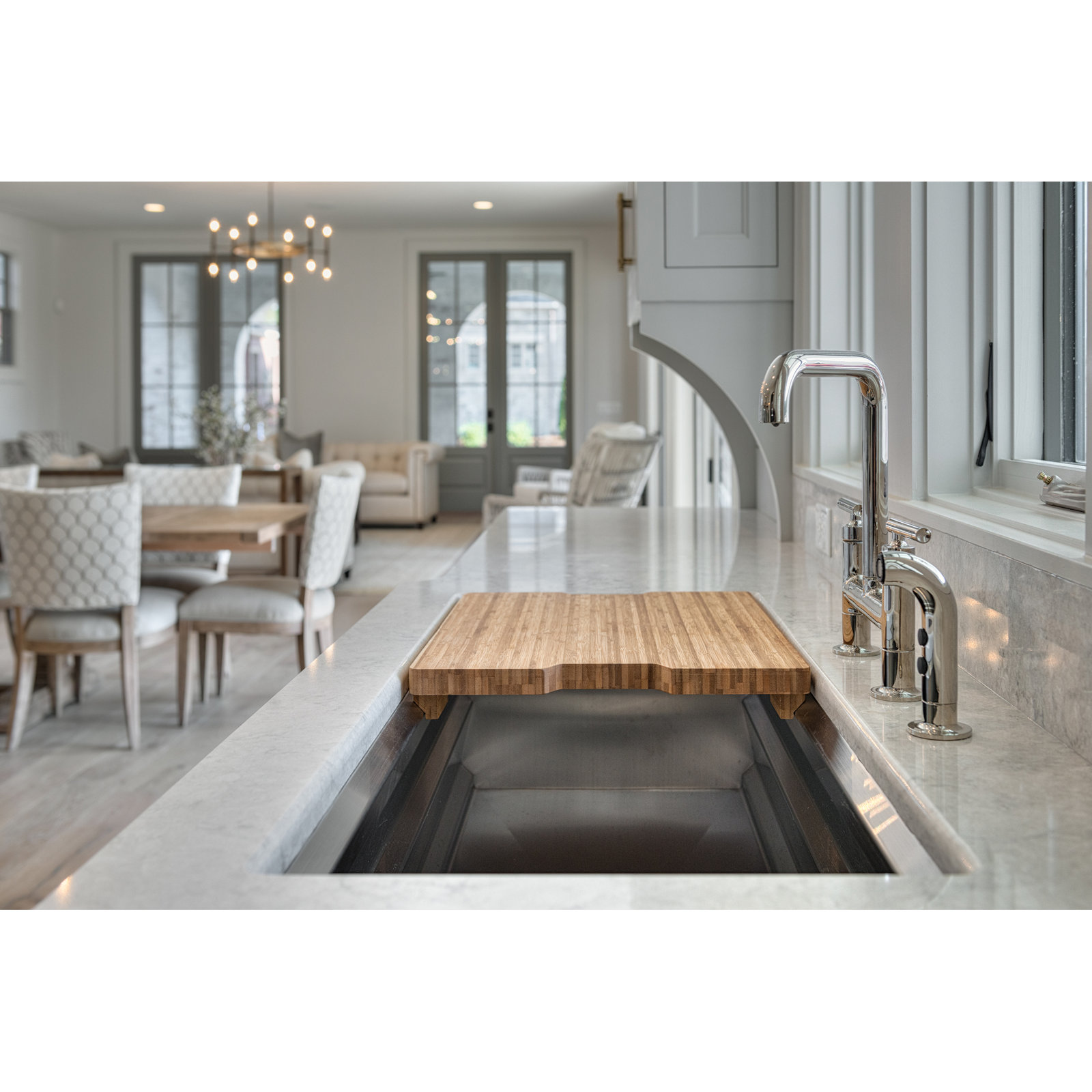 Kohler Purist Bridge Faucet with Sidespray, Vibrant Polished Nickel