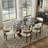Modern Rectangular Sintered Stone Dining Table With Double Pedestal Base-554995490-554995491
