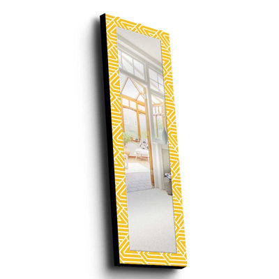 Élégant miroir décoratif avec cadre 100% bois de pin, 15,7 po x 47,2 po | Miroir en verre véritable (épaisseur: 0,2 pouce) | Peinture sur tissu élégante | Idéal pour le salon, la chambre à coucher et le vestibule