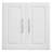 Laundry Room Wall Cabinet, 2-Tier Wall Mounted Hanging Cabinet with 2 Doors, Cupboard Organizer with Adjustable Shelf, for Kitchen, Garage, Laundry, 11.8 x 23.6 x 23.6 in (D x W x H), White