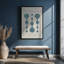 Strom Blue Retro Bauhaus, affiche I dans un cadre-616884187-616884149