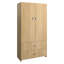 Zen KAPPA Ensemble de lit complet avec tête de lit, tables de chevet (2) et une armoire, aucun sommier requis-1852512587