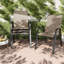 Chaises de salle à manger en métal durables, tissu imperméable Teslin, pour une utilisation extérieure moderne