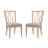 Dining Chair X Back Solid Beechwood with Faux Leather Upholstered Seat