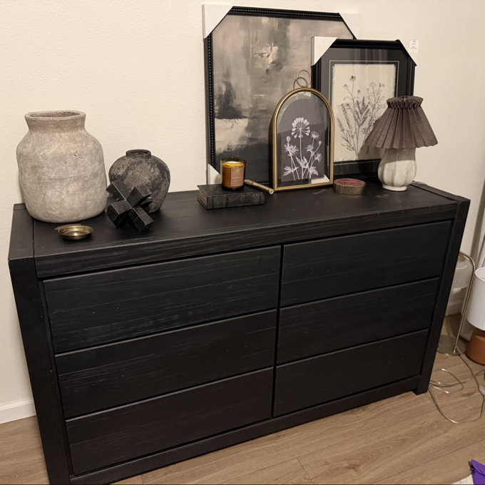 black wood grain dresser Elure Wood 9-Drawer Dresser– City Mattress