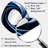 Flemingdon Spiraling blue abstract vortex II - Abstract Spirals Unique Shape Mirror, Blue Asymmetrical Decorative Wall Mirror, Printed Metal Art-437681880
