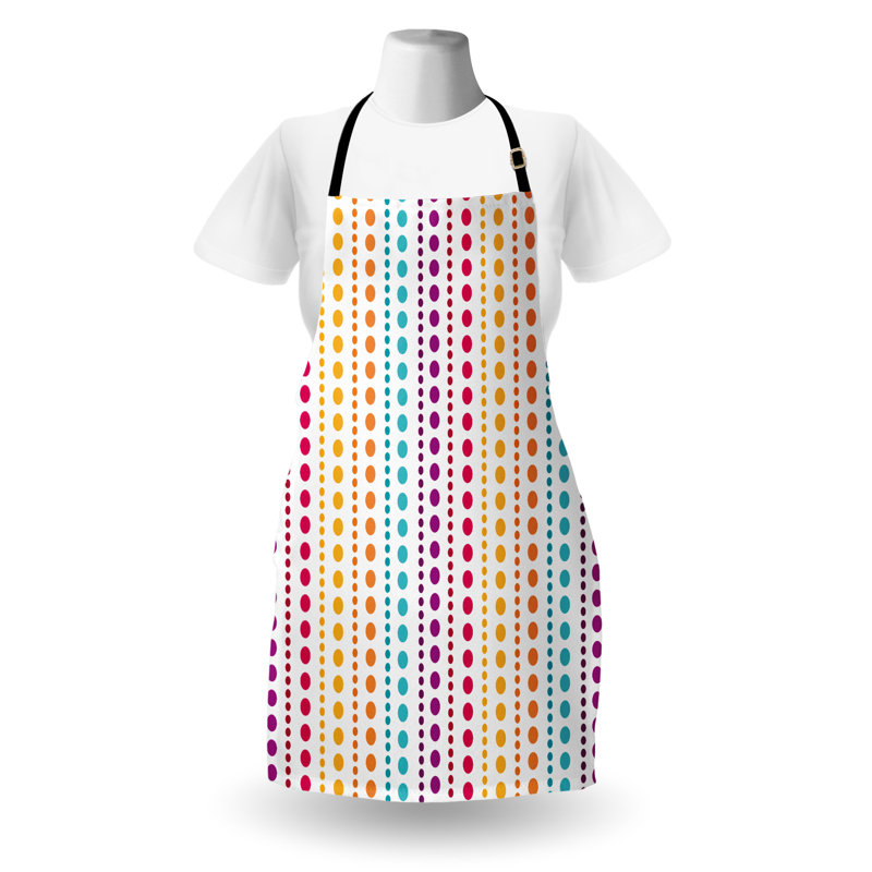 Multicolore, tablier coloré à pois unis, East Urban Home