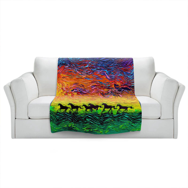 Hand Woven Throw Blanket, 68" x 80"