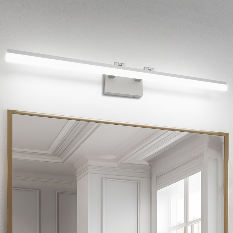 Éclairage pour meuble-lavabo de bar 1 lumière DEL, Argent argent, 47,24 po de largeur, 5500 Kelvin