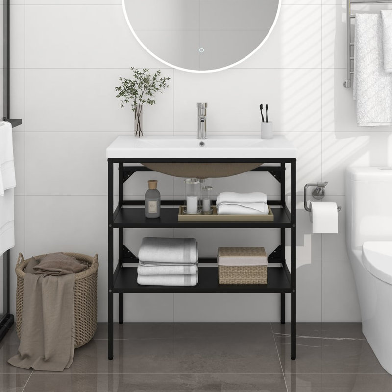 Guanciale 31.1cm Single Bathroom Vanity Base Only, Black