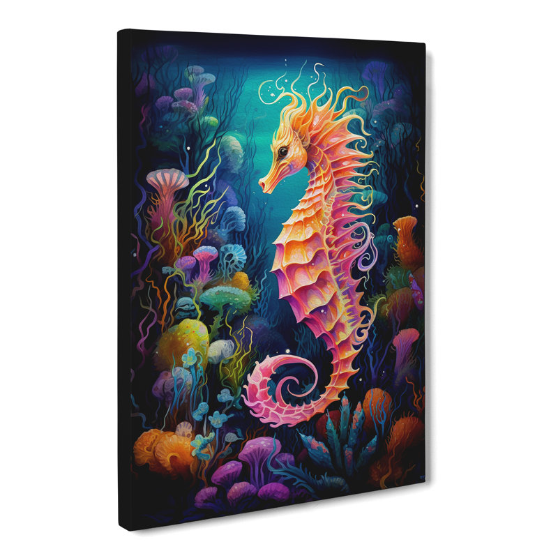 Seahorse Colour Field - Print, 60cm H x 40cm W x 3cm D