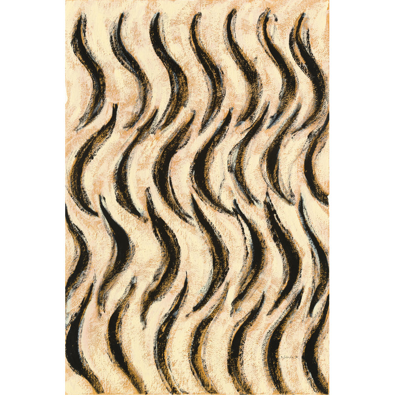 Back And Gold Geometric II by Shirley Novak - Wrapped Canvas Painting, 46cm H x 30cm W x 3.8cm D