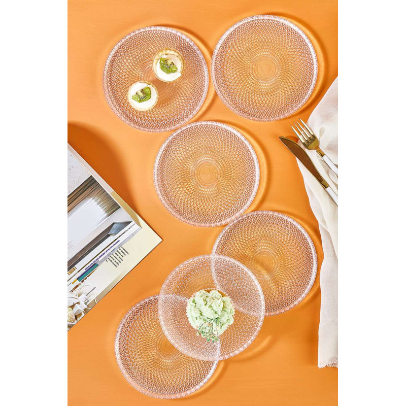 Elegant Dessert Plate Set (6 Pieces), 6.3 Inches, 100% Glass, Transparent | Ideal for Cakes, Pastries & Desserts | Not Dishwasher or Microwave Safe | Perfect for Entertaining & Special Occasions, Stylish and Durable