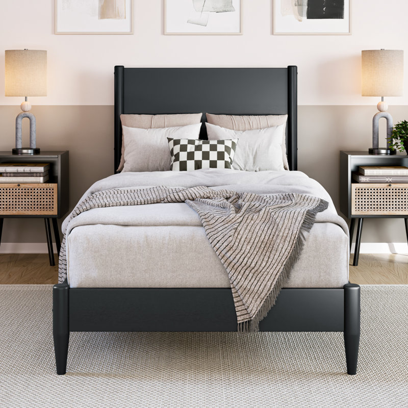 Lit plateforme Bromwyn, Simple TG, Noir