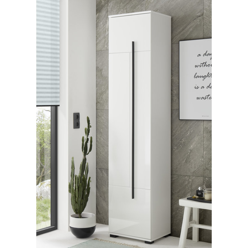 Ingrassia 45cm W x 200cm H x 35cm D Freestanding Bathroom Cabinet, Left