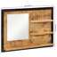 Bouzov Solid Wood Rectangle Vanity Mirror with Shelves