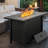 Ceasare 24.5'' H x 42.9'' W Propane Outdoor Fire Pit Table with Lid