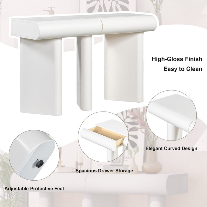 Beaumont 47.6'' Console Table, White