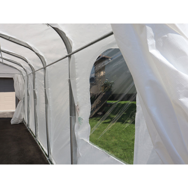 Abri pour deux voitures de luxe Gazebo Penguin 6 m x 6 m - Blanc