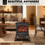 Black Freestanding Electric Fireplace Heater Small Electric Fireplace for Indoor Use  14.75" W x 9" D x 17.25" H-121059926