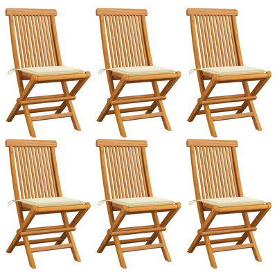 Chaise bistro d'extérieur avec coussins VidaXL
